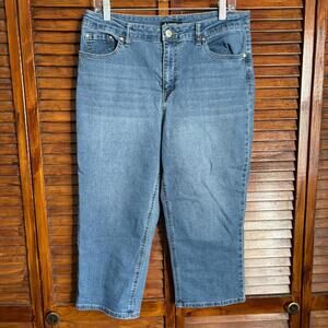 d. jeans Women's Capri Jeans - High-Rise Medium Wash - Size 10, Stretch